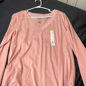 pink v-neck size large